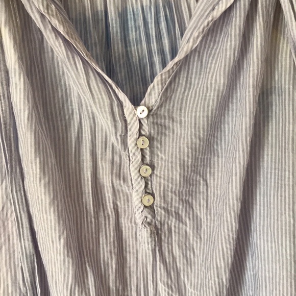 🇺🇸 SPLENDID XS Lavender Pinstripe A-line Tank Silk Cotton Lightweight - Picture 5 of 12